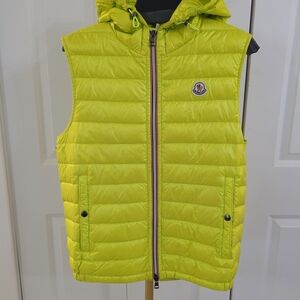 Moncler Kids Lime Green Puffer Vest